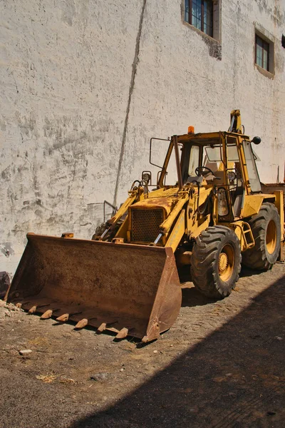 Lanzarote Spagna Ottobre 2020 Vecchio Escavatore Usato Costruzione Sull Isola — Foto Stock