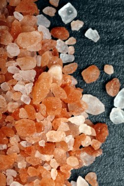 Makro, Himalaya 'nın çiğ pembe tuzunu kapat.