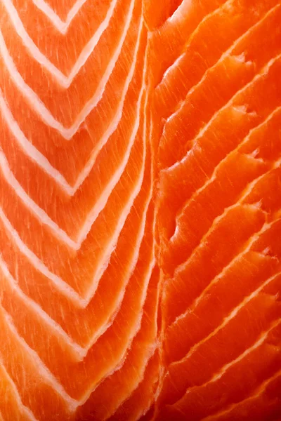 Macro close up of a raw salmon fillet. — Stock Image Macro Close Raw Salmon Fillet Stock Image