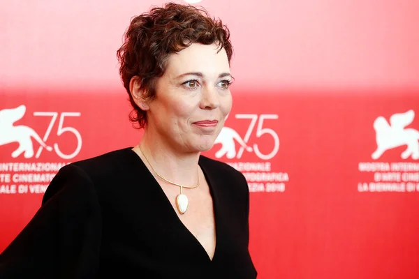 Venedig Italien August Olivia Colman Beim Favourite Foto Call Während — Stockfoto