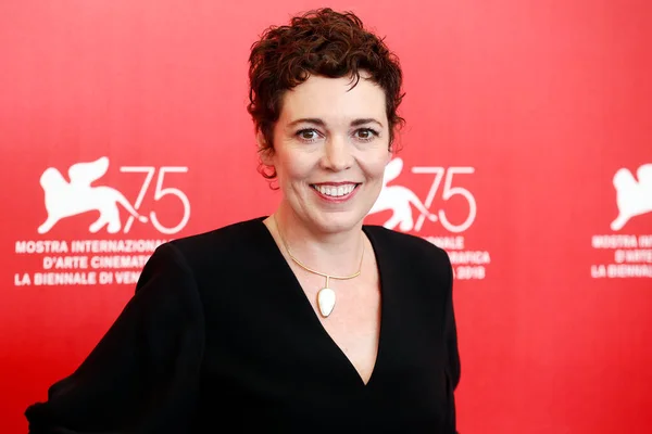 Venise Italie Août Olivia Colman Assiste Appel Photo Favourite Lors — Photo