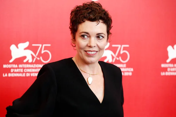 Venise Italie Août Olivia Colman Assiste Appel Photo Favourite Lors — Photo