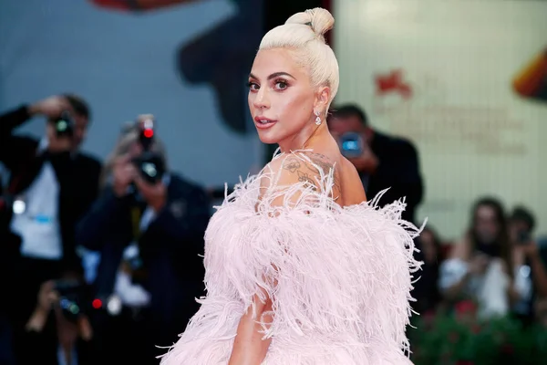 Venice Italy Lady Gaga Menghadiri Pemutaran Perdana Film Star Born — Stok Foto
