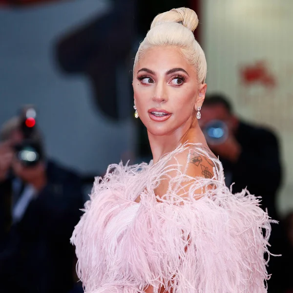 Venice Italy Lady Gaga Menghadiri Pemutaran Perdana Film Star Born — Stok Foto