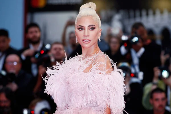Venedik, İtalya - 31 Ağustos 2018 'de Venedik, İtalya' da düzenlenen 75. Venedik Film Festivali sırasında Lady Gaga 'A Star is Born' filminin prömiyerine katıldı..