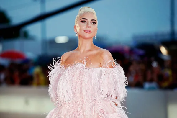 Venice Olaszország August Lady Gaga Részt Vesz Egy Csillag Születik — Stock Fotó