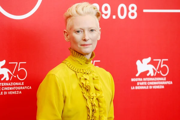 Venice Italy September Tilda Swinton Attends Photo Call Movie Suspiria — Stock Photo, Image