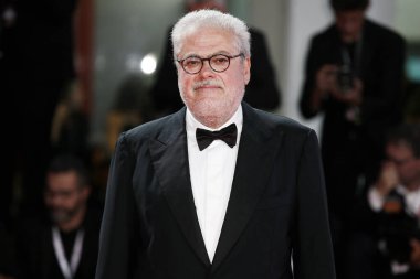 VENICE, İtalya - 7 Eylül 2018 'de Venedik Film Festivali sırasında Roberto Ando, 