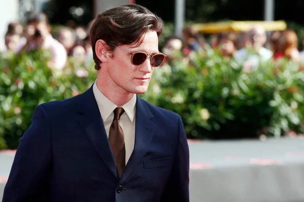 Venecia Italia Septiembre Matt Smith Camina Por Alfombra Roja Película — Foto de Stock