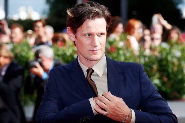 Venecia Italia Septiembre Matt Smith Camina Por Alfombra Roja Película — Foto de Stock