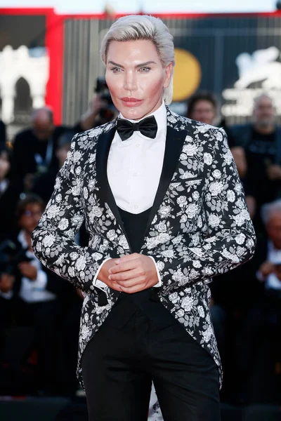 Venezia Italia Settembre Rodrigo Alves Cammina Sul Tappeto Rosso Del — Foto Stock