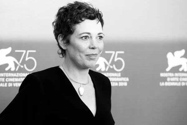 Venice Itália Agosto Olivia Colman Participa Chamada Fotográfica Favorite Durante — Fotografia de Stock