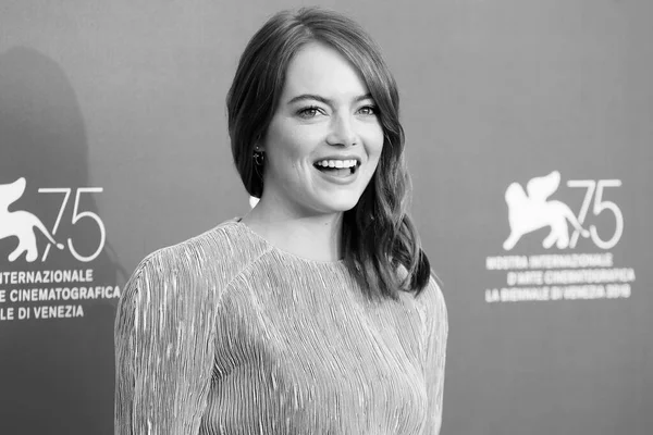 Venice Italy Emma Stone Menghadiri Panggilan Foto Favourite Saat Festival — Stok Foto