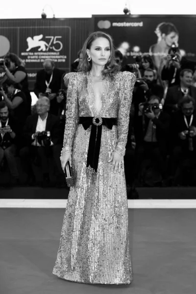 Venise Italie Septembre Natalie Portman Marche Sur Tapis Rouge Film — Photo