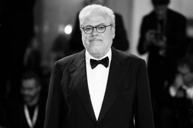 VENICE, İtalya - 7 Eylül 2018 'de Venedik Film Festivali sırasında Roberto Ando, 