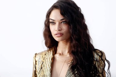 CAP D 'ANTIBES, FRANCE - 17 Mayıs: Shanina Shaik 17 Mayıs 2018 tarihinde Fransa' nın başkenti Cap d 'Antibes' te bulunan Hotel du Cap-Eden-Roc 'daki amfAR Gala Cannes 2018' e varır..
