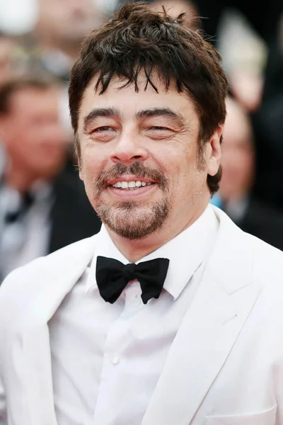 Cannes France May Benicio Del Toro Attends Screening Everybody Knows — Stock Photo, Image