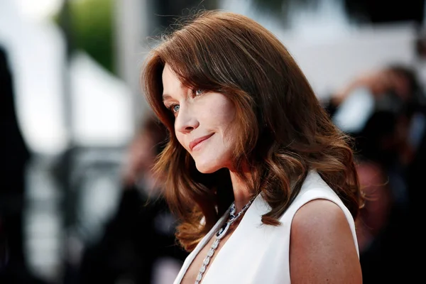 Cannes Frankrijk Mei Carla Bruni Neemt Deel Aan Vertoning Van — Stockfoto
