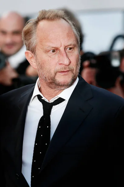 Cannes Frankrike Maj Skådespelare Benoit Poelvoorde Deltar Visningen Sink Swim — Stockfoto