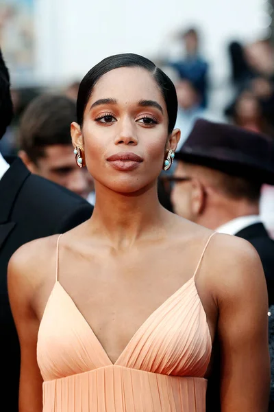 Kannes Francja Maj Laura Harrier Uczestniczy Pokazie Filmu Blackkklansman Podczas — Zdjęcie stockowe