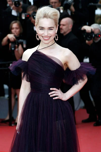 Cannes Frankrike Maj Emilia Clarke Deltar Visningen Solo Star Wars — Stockfoto