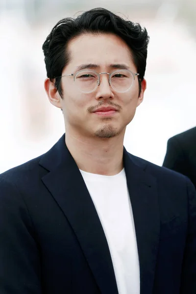 Cannes Frankrike Maj Steven Yeun Deltar Fotoanropet Burning Filmfestivalen Cannes — Stockfoto