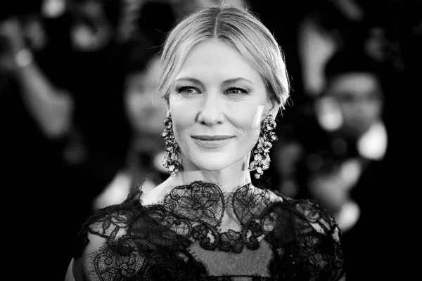 Cannes France Mai Cate Blanchett Assiste Projection Tout Monde Sait — Photo
