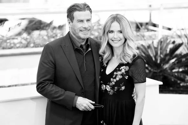 Cannes Franța Mai John Travolta Kelly Preston Participă Apelul Foto — Fotografie, imagine de stoc
