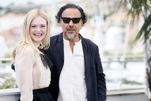 Cannes Frankrijk Mei Juryleden Alejandro Gonzalez Inarritu Elle Fanning Wonen — Stockfoto