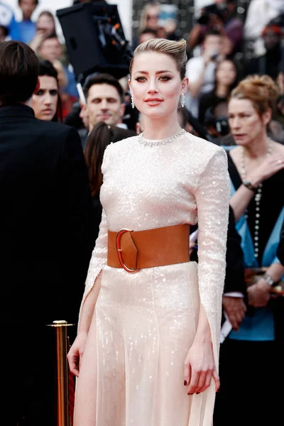 Cannes Francia Mayo Amber Heard Asiste Estreno Les Miserables Durante — Foto de Stock