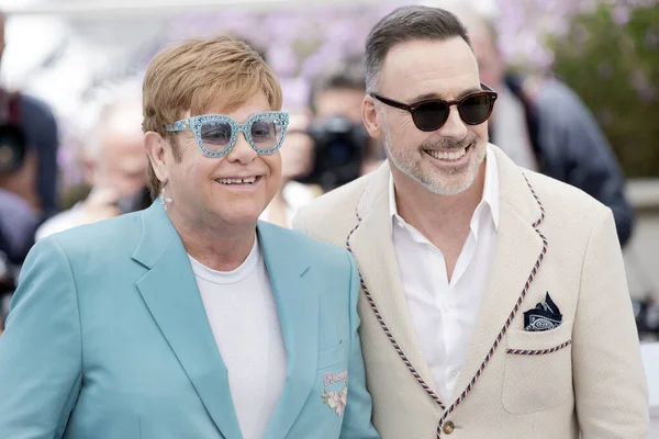 Cannes Frankrike Maj Elton John Och David Furnish Deltar Fotosamtalet — Stockfoto