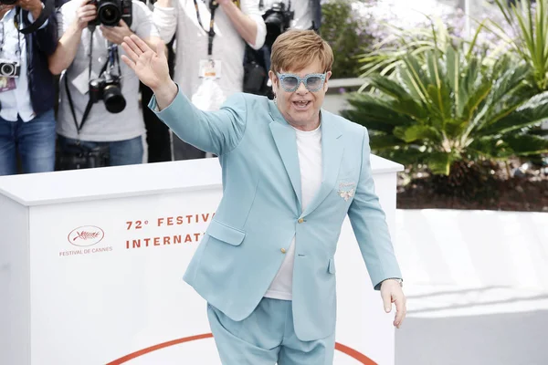 Cannes Frankrike Maj Sir Elton John Deltar Fotosamtal Filmen Rocketman — Stockfoto
