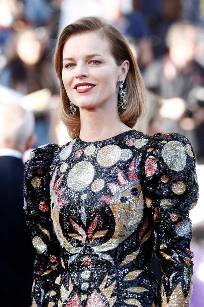 Cannes Frankrike Maj Eva Herzigova Vid Premiären Rocketman Den Filmfestivalen — Stockfoto