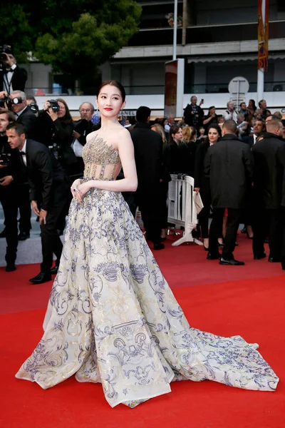 Cannes France May Guan Xiaotong Attends Premiere Movie Pain Glory — 스톡 사진