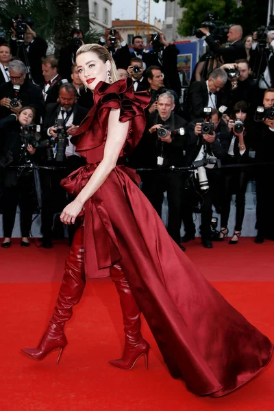 Cannes France Mai Amber Heard Assiste Première Film Pain Glory — Photo