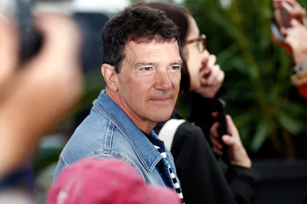 Cannes Frankrijk Mei Antonio Banderas Neemt Deel Aan Het Fotogesprek — Stockfoto