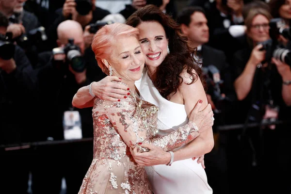 Cannes Francie Května Helen Mirren Andie Macdowellová Zúčastní Premiéry Filmu — Stock fotografie