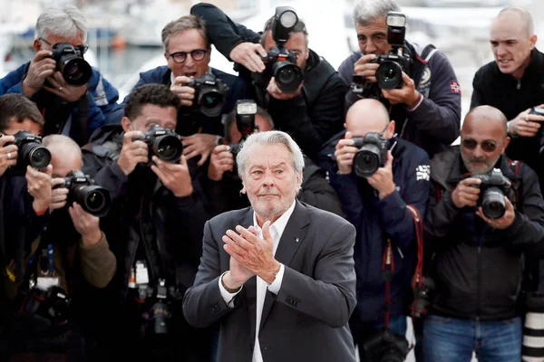 Cannes Francie Května Alain Delon Zúčastní Focení Pro Palme Honneur — Stock fotografie