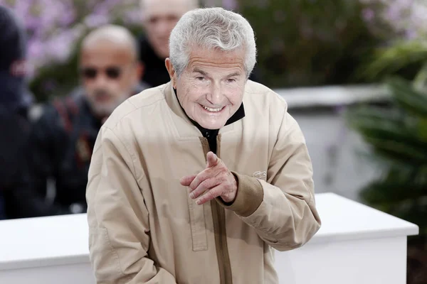 Kannes Francja Maj Claude Lelouch Bierze Udział Sesji Zdjęciowej Filmu — Zdjęcie stockowe