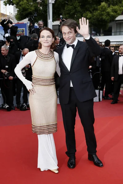 Cannes Francia Mayo August Diehl Valerie Pachner Asisten Estreno Película — Foto de Stock