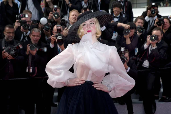 Cannes France May Elle Fanning 참석자들은 2019 제72 영화제 Once — 스톡 사진