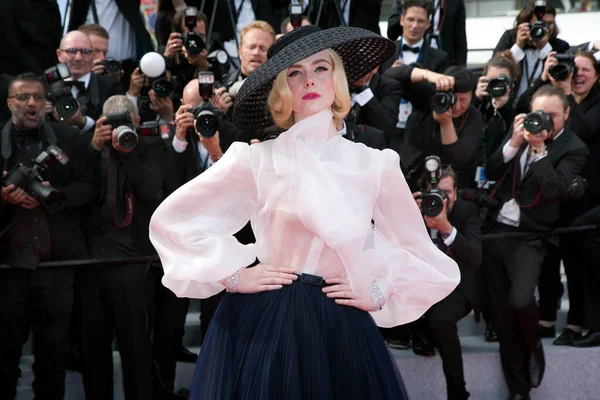 Cannes France May Elle Fanning Attends Premiere Movie Once Time — Stock Photo, Image