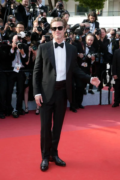 Cannes França Maio Brad Pitt Assiste Estreia Filme Once Time — Fotografia de Stock