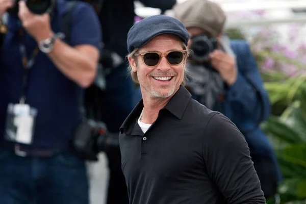 Cannes Francia Mayo Brad Pitt Asiste Foto Llamada Película Once —  Fotos de Stock