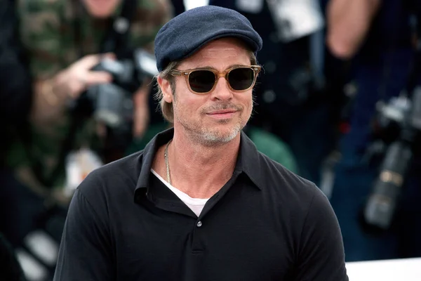 Cannes Francia Mayo Brad Pitt Asiste Foto Llamada Película Once — Foto de Stock