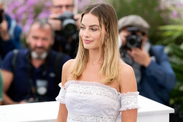 Cannes Frankrike Maj Margot Robbie Deltar Fotosamtalet Filmen Once Time — Stockfoto