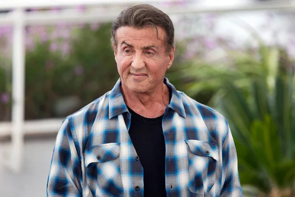 Cannes Frankrike Maj Sylvester Stallone Deltar Fotosamtal Till Filmen Rambo — Stockfoto
