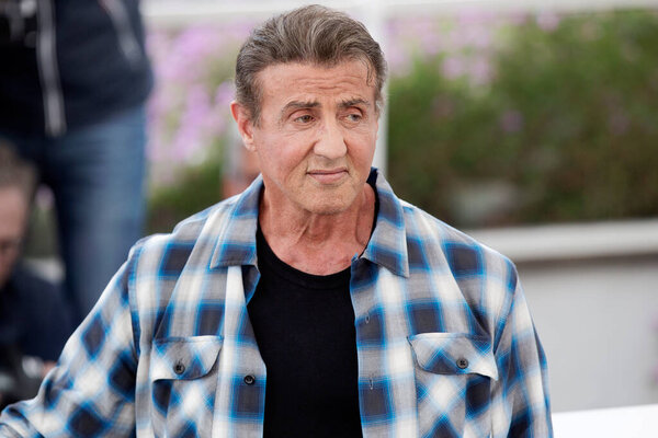 CANNES, FRANCE - MAY 24: Sylvester Stallone attends the photo-call for the movie "Rambo V" during the 72nd Cannes Film Festival on May 24, 2019 in Cannes, France.