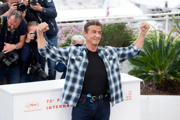 Cannes França Maio Sylvester Stallone Participa Chamada Fotográfica Para Filme — Fotografia de Stock