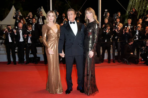 Cannes Francja Maja Sistine Stallone Sylvester Stallone Jennifer Flavin Wezmą — Zdjęcie stockowe